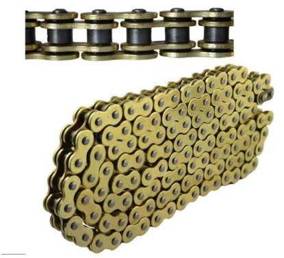 Picture of 428H Motorcycle chain 136 Link Gold color chain